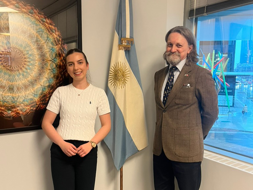 Ingrid and Consul General Gustavo Infante