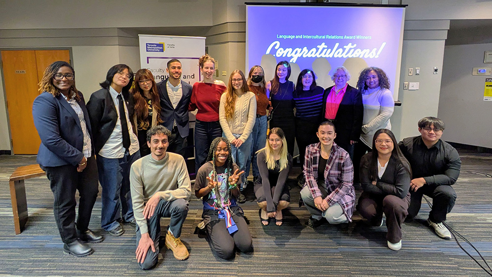 Students and faculty at the LIR Awards Ceremony  