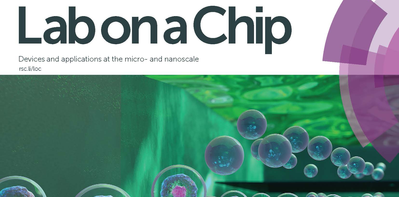 2018 cover article in Lab on a Chip describing diamagnetic droplet sorting.