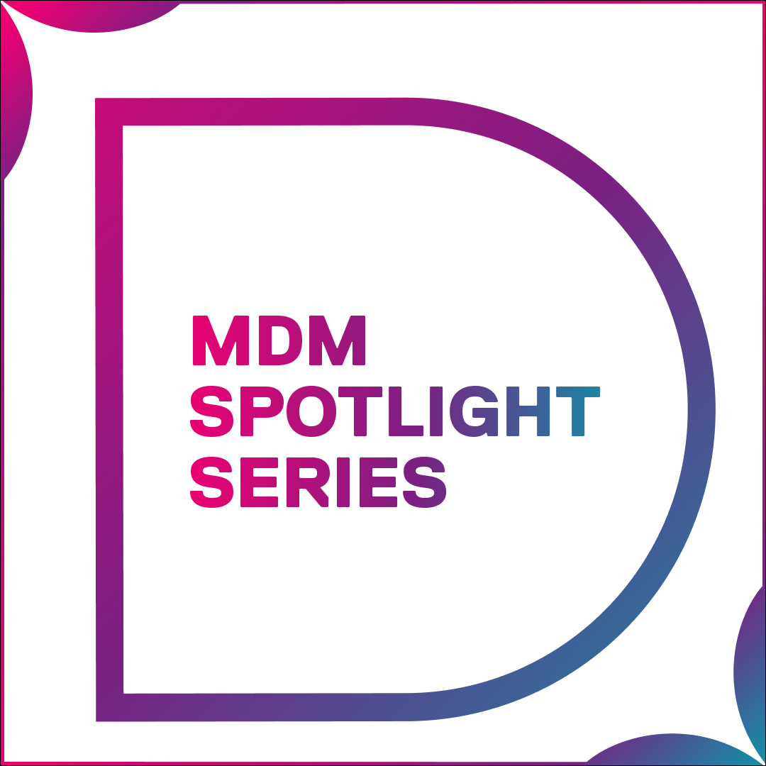 Pink purple and blue gradient with a pixelated button reading “Digital Pulse” and the text “Master of Digital Media” above it on a pink-to-teal gradient background.