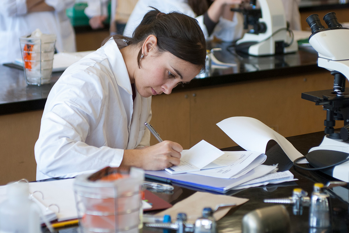 Photo of medical research student working