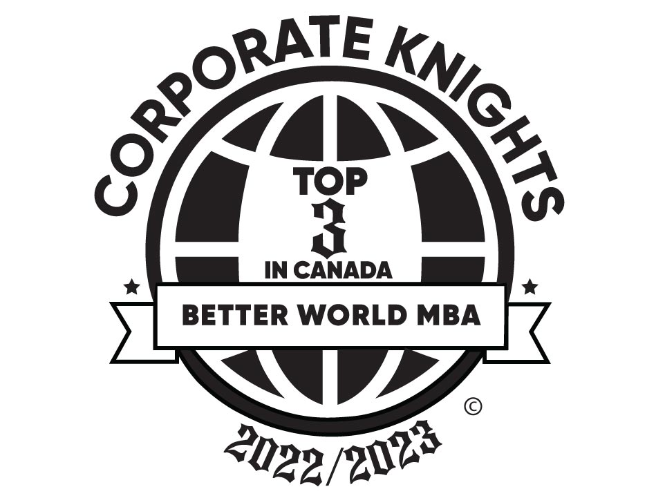 Corporate Knights Top 3 in Canada - Better World MBA Ranking badge