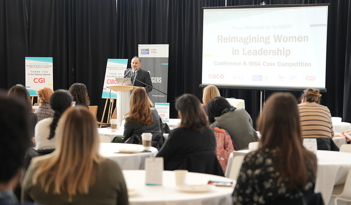 attendees and participants of the 2025 RWIL Conference and MBA Case Competition event 