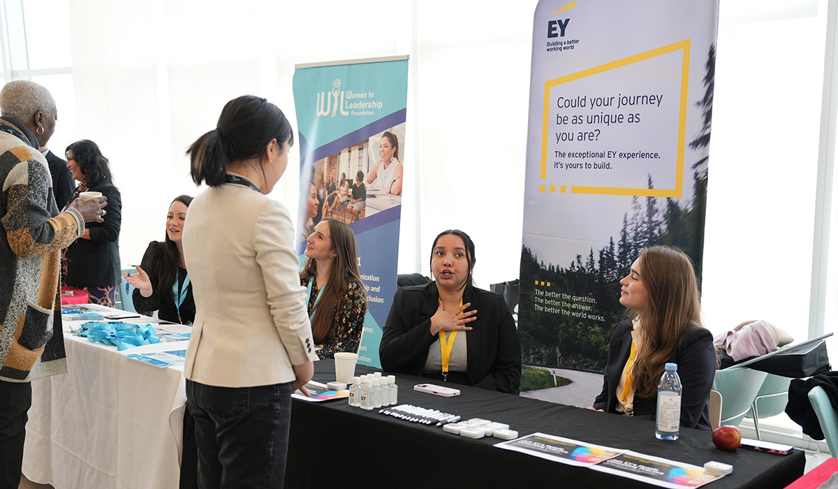 attendees and participants of the 2025 RWIL Conference and MBA Case Competition event 