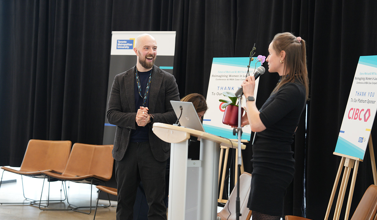 attendees and participants of the 2025 RWIL Conference and MBA Case Competition event 