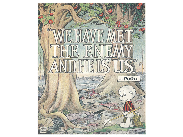 "We have met the enemy and he is us" poster by Walt Kelly