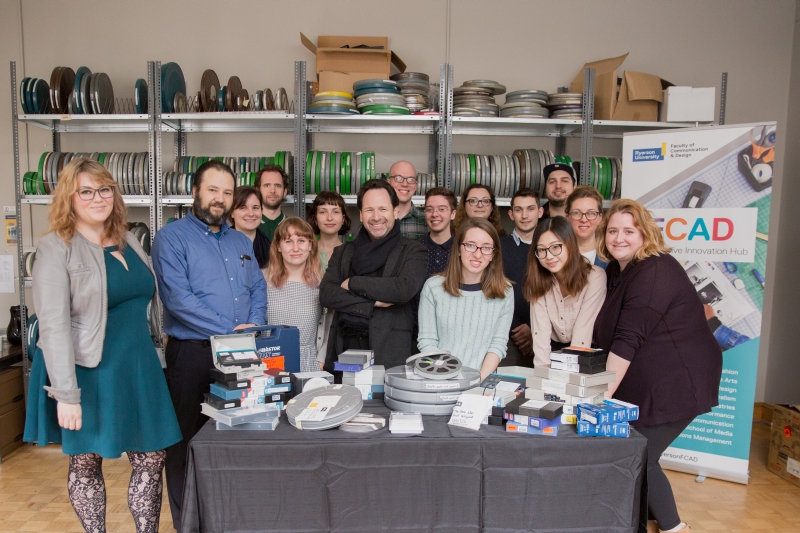 Film director Barry Avrich with Ryerson F&PPCM students