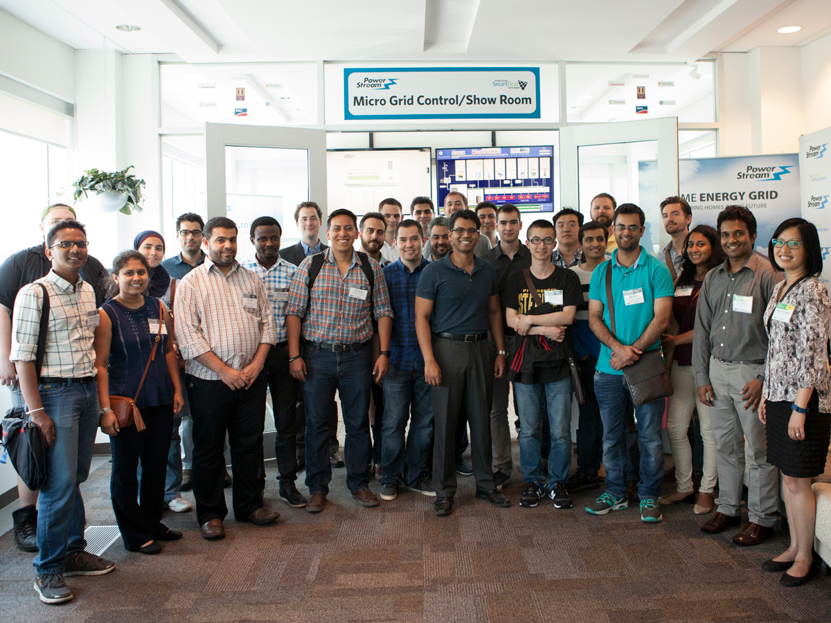 The 2016 summer school toured PowerStream's control room in Vaughan, Ontario