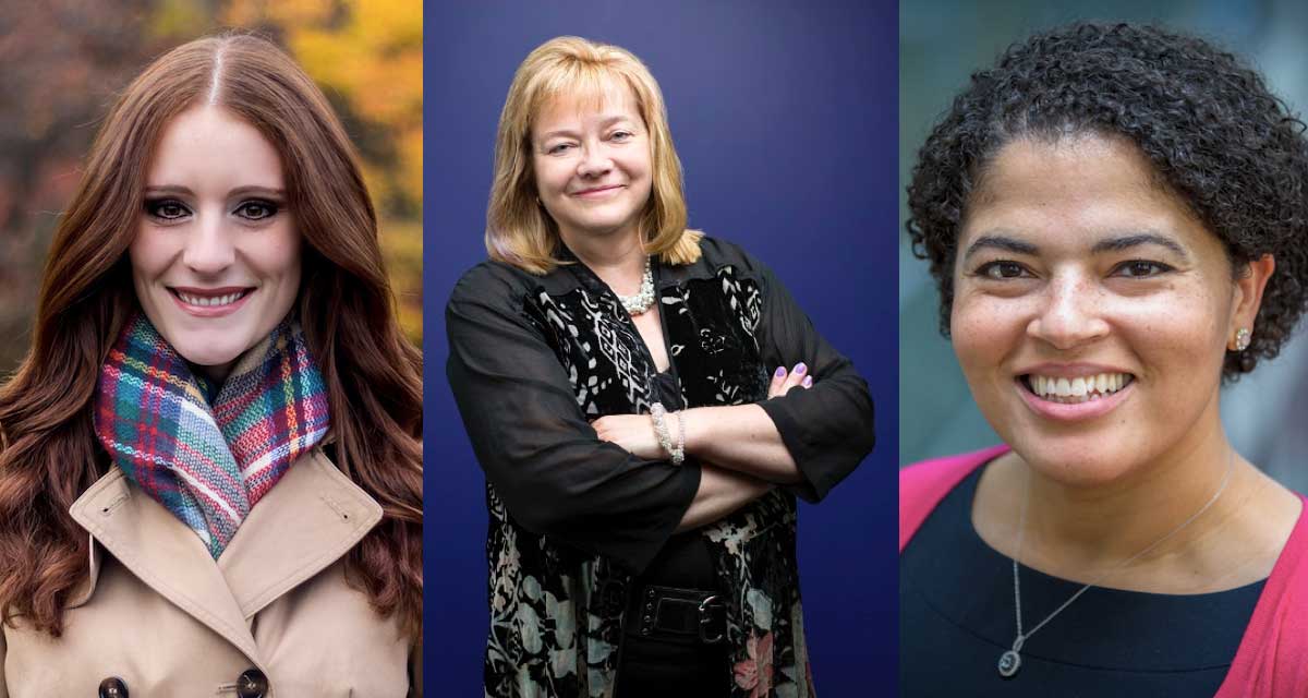 From left: Bailey Parnell, Imogen Coe and Linda Maxwell 