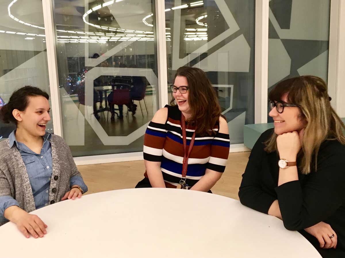 From left: Jessica Machado, Jamie Lee Morin and Arezoo Najibzadeh