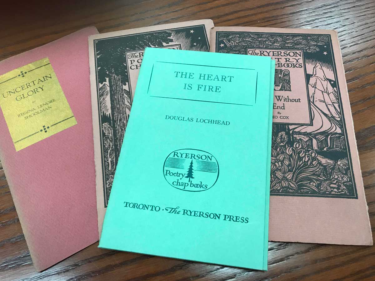 Poetry chapbooks from the McGraw-Hill Ryerson Press Collection
