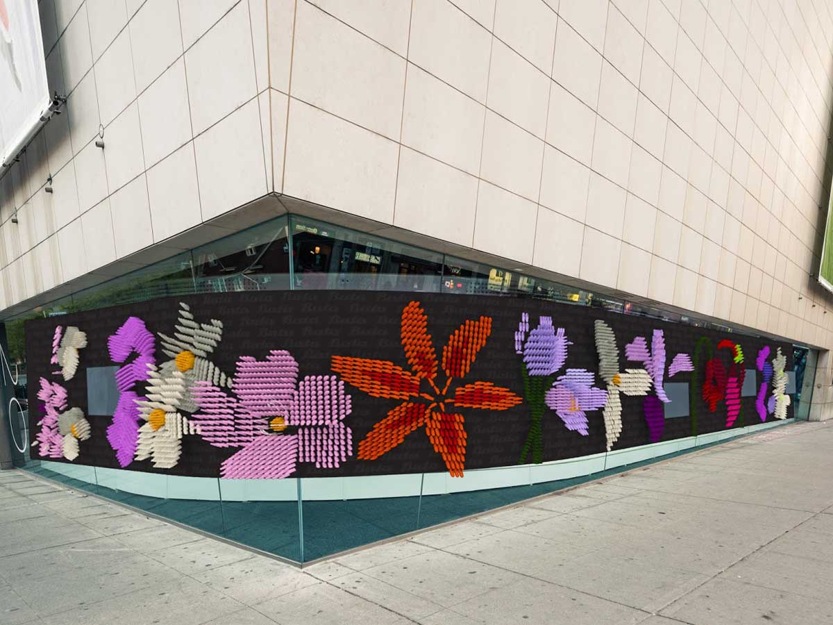 Window installation at Bata Shoe Museum