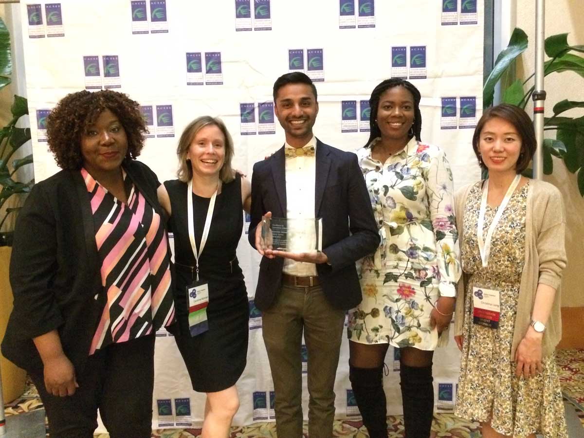 From left: Nikki Waheed, Caroline Konrad, Jean-Pierre Fernandes, Chi-Chi Egbo and Christina Liang
