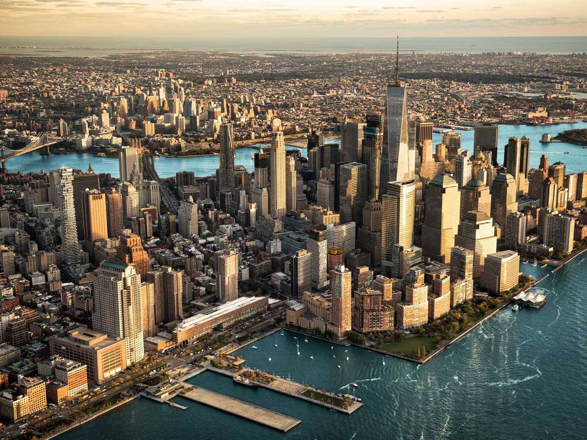 Aerial shot of Manhattan