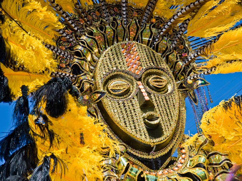 Caribbean Carnival feathery mask