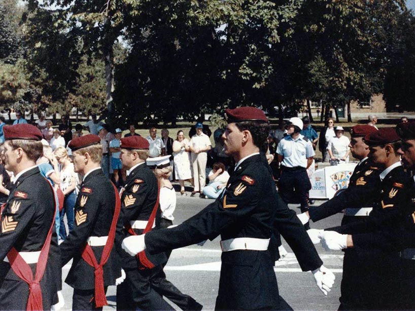 Chris Munro marching in his Canadian Forces uniform