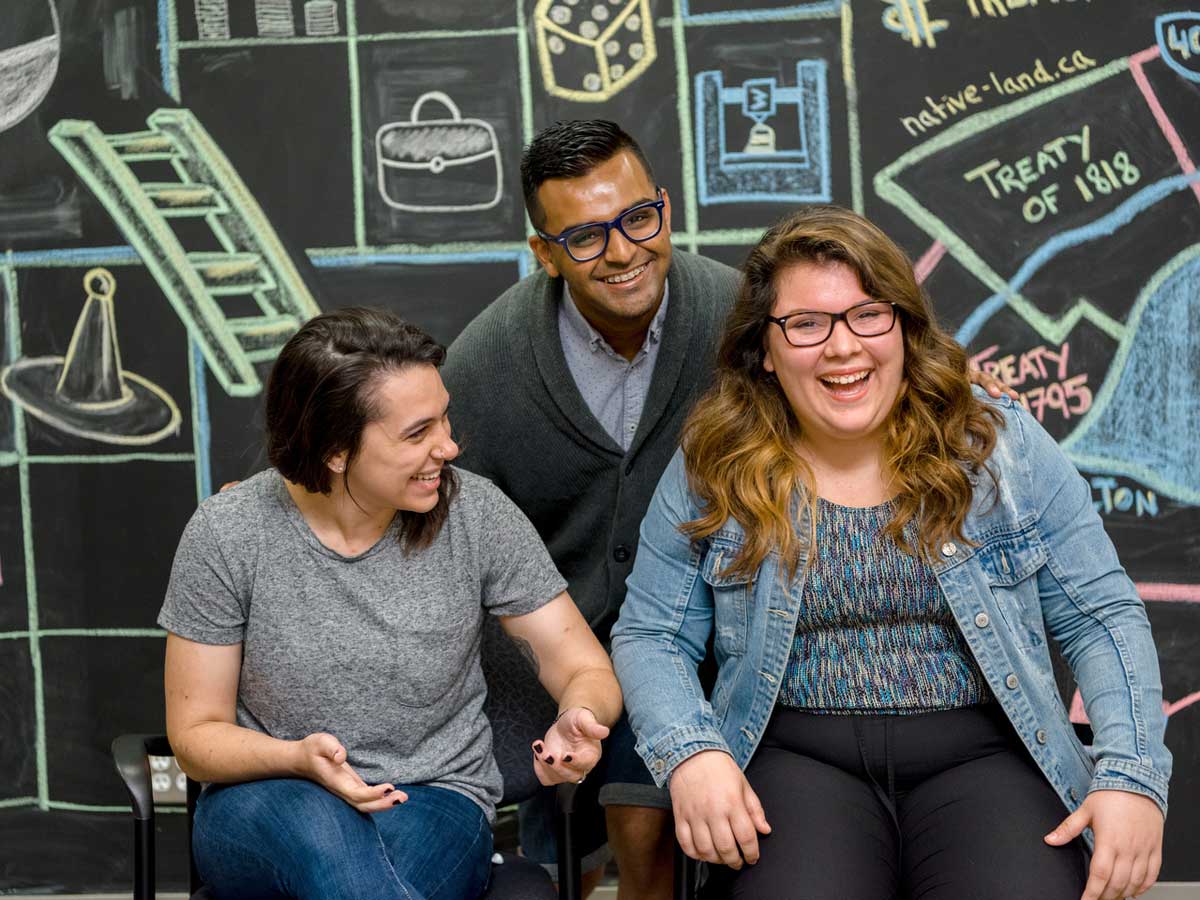 From left: Emily Marvel, Zaman Ishaad and Karen Espinola