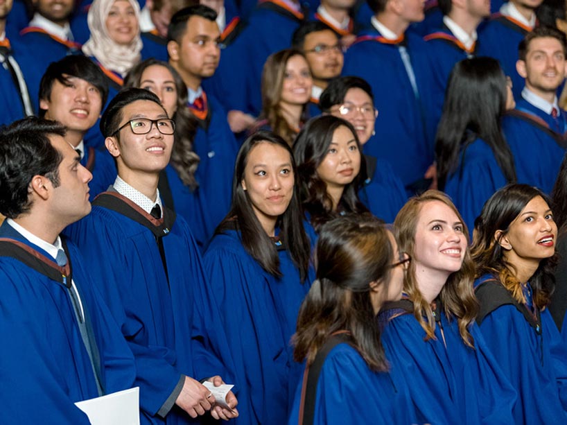 Graduates at convocation