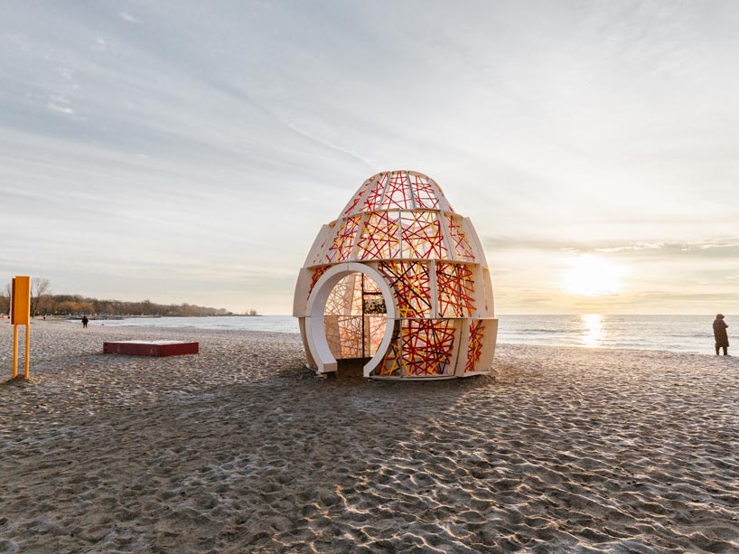 Nest installation on the beach