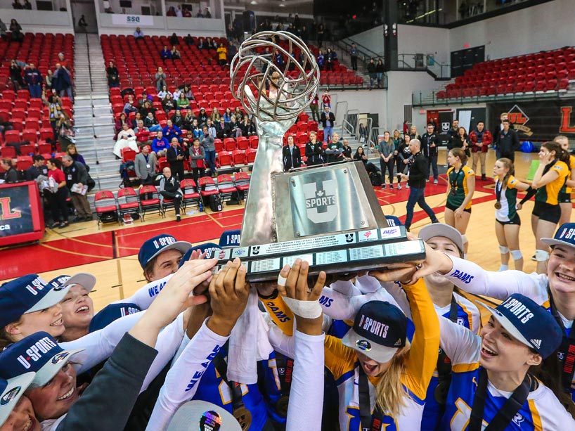 Rams hoist the national volleyball championship cup