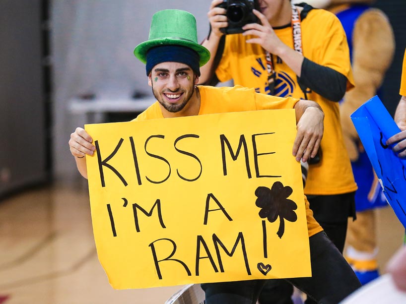Rams fans at the women's volleyball national championship