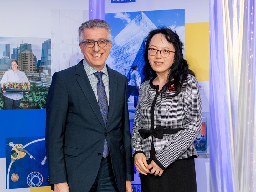 From left: Michael Benarroch and Linying Dong