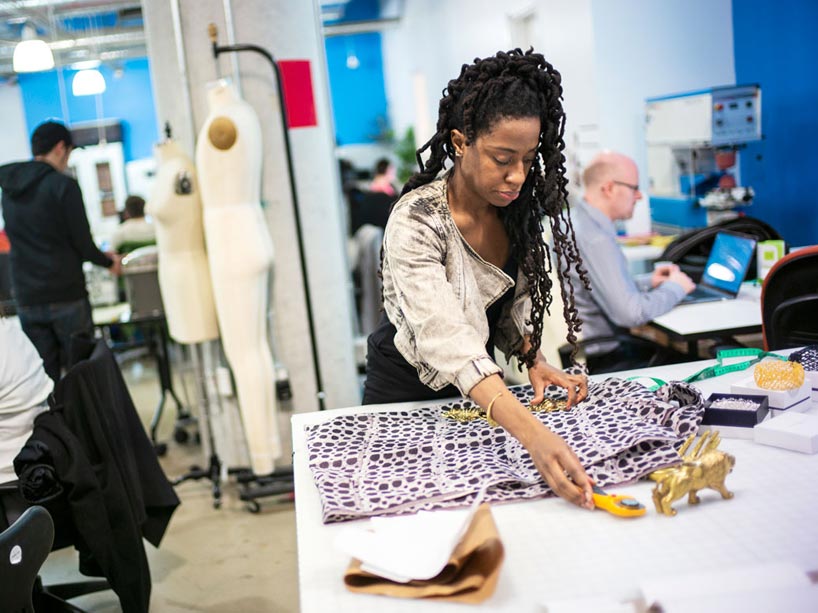 The Fashion Zone is one of the university’s 10 business incubators, providing collaborative space for emerging entrepreneurs