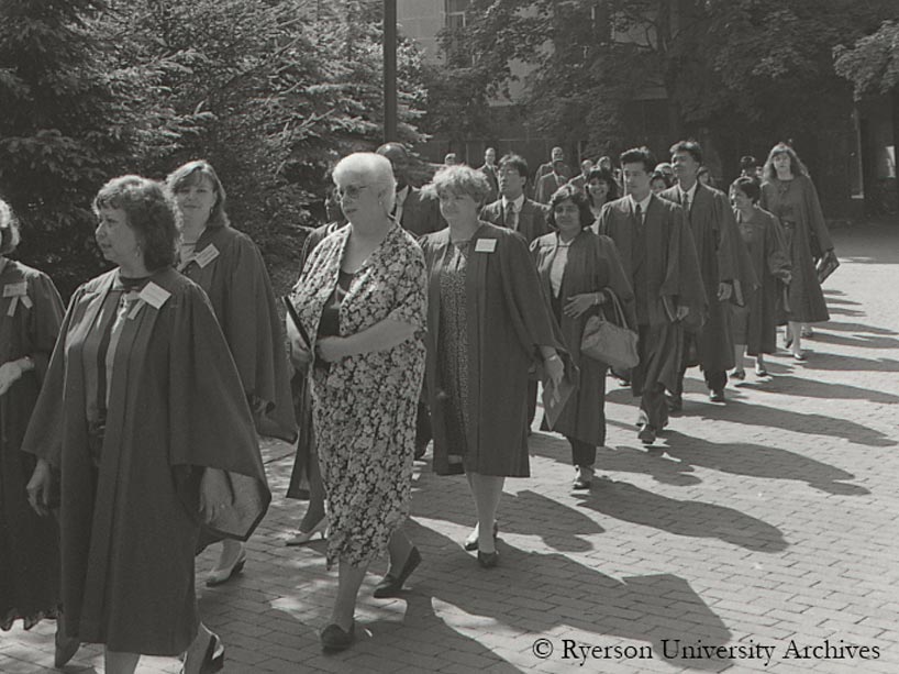 First convocation in 1993 under Ryerson's new university designation