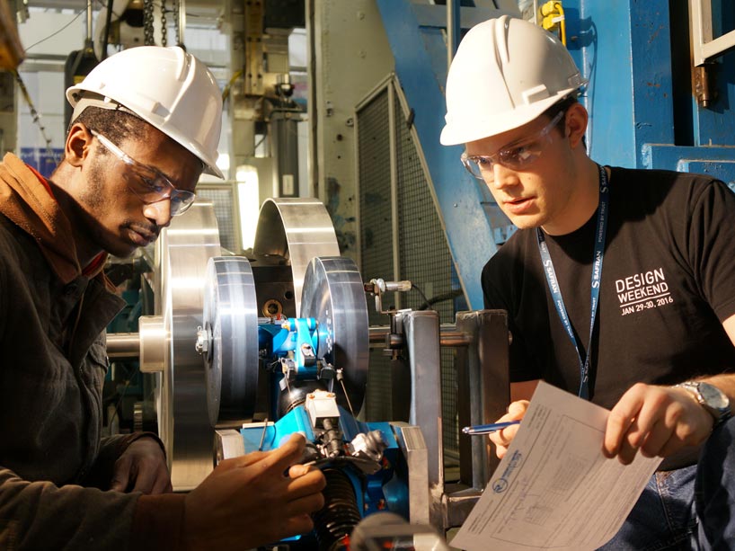 Graeme Klim (right) was a founding member of the Ryerson International Hyperloop Team