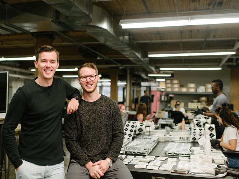 Grad Braden Handley (entrepreneurship ’12), right, founded Inkbox with his brother Tyler