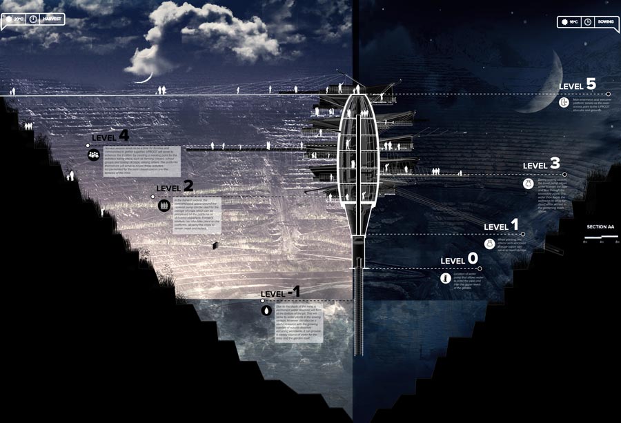 Architectural science student creates prize-winning design of an old mining pit
