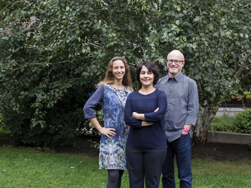 From left: Professors Ali Mazalek, Sharareh Taghipour and David Gauntlett