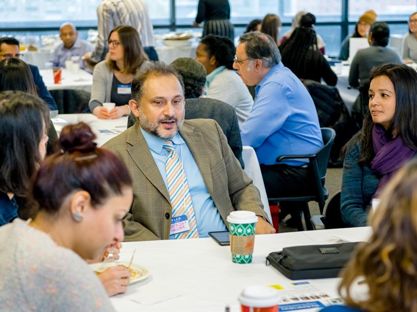 Murtaza Haider sharing her immigrant experiences at the Human Library event on Nov. 5