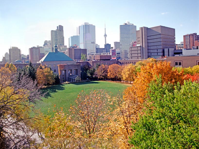 Aerial view of Ryerson University quad