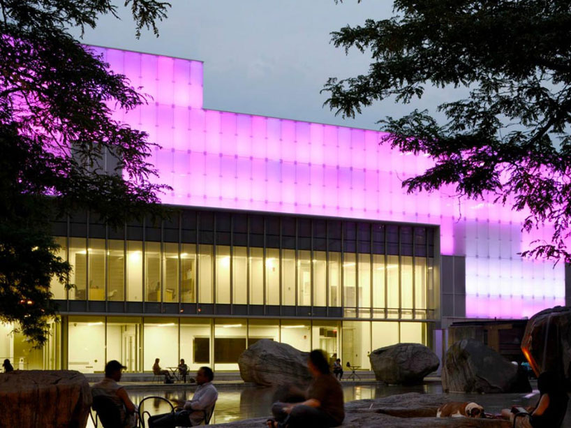 The Ryerson Image Centre lit up in pink for Day of Pink