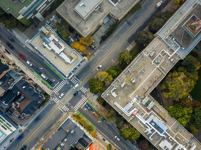 Aerial view of the Ryerson University campus