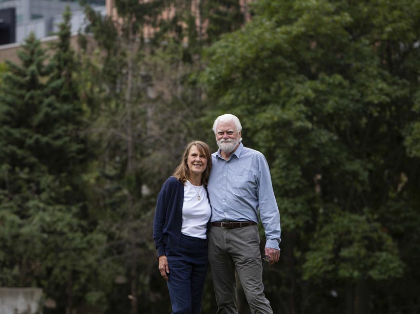 From left: Carol and Peter Helston