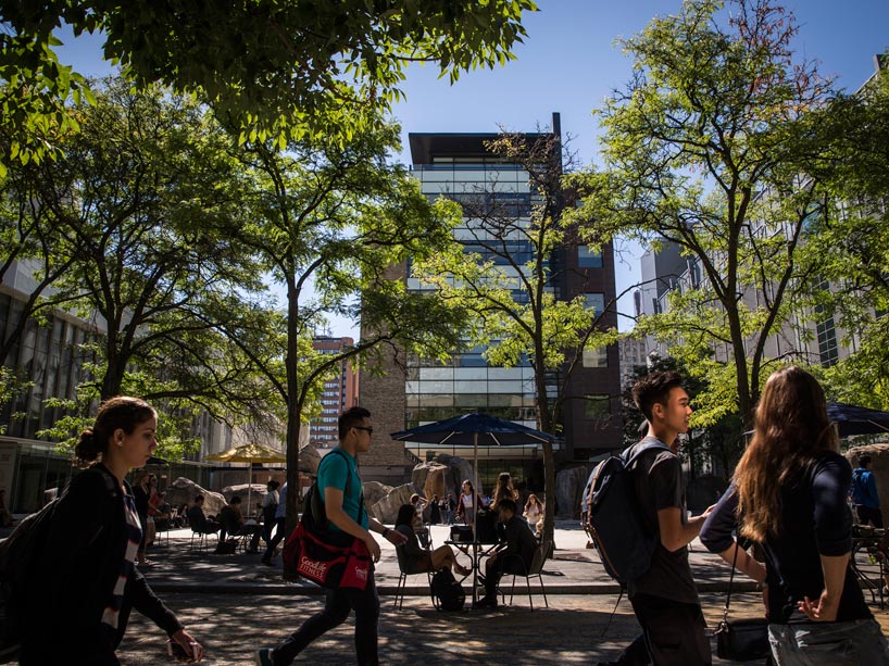 People walking on Gould Street