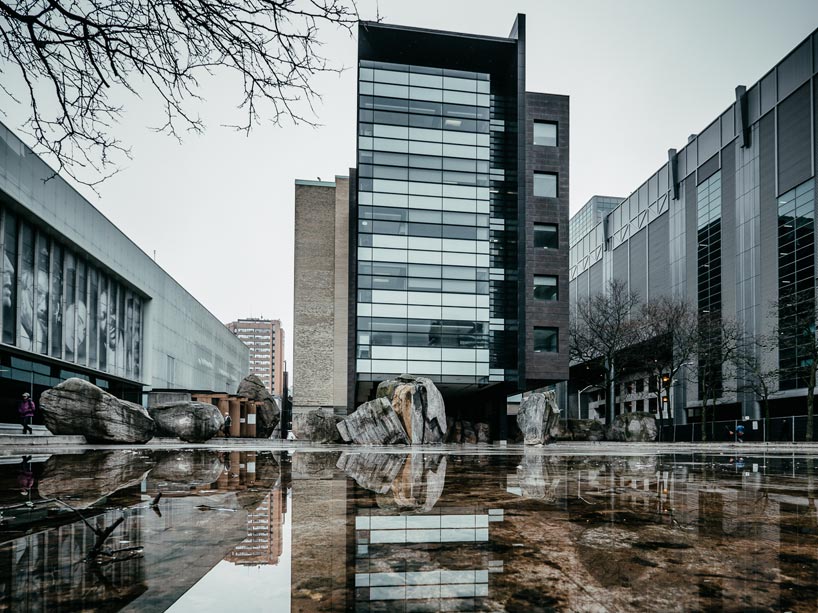 Heaslip House reflected on Lake Devo