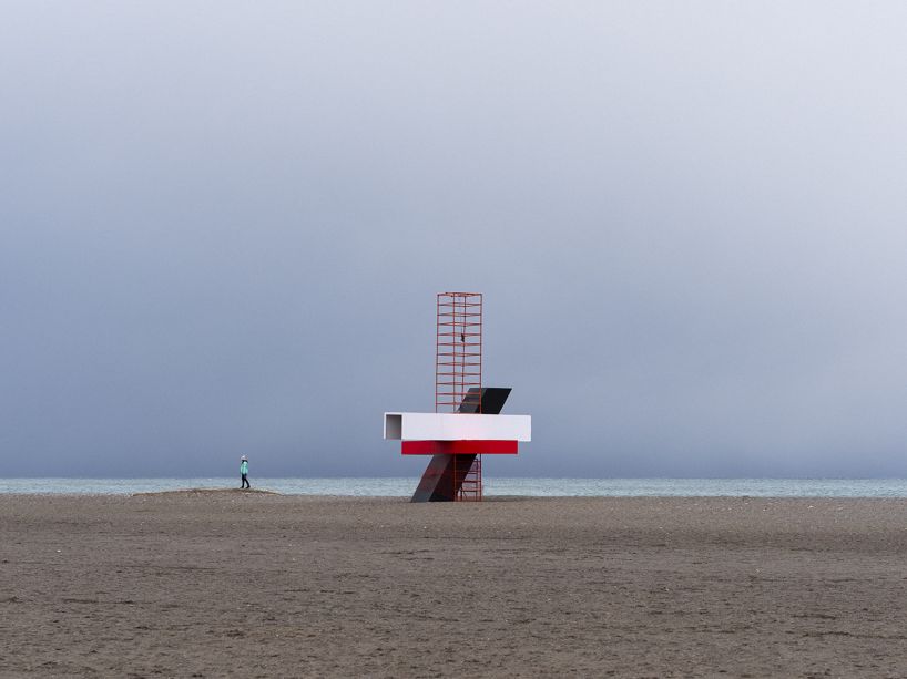 A structure on a beach