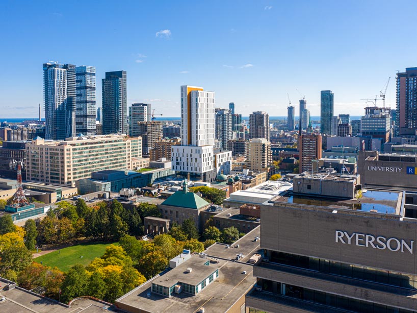 Aerial shot of the Ryerson campus