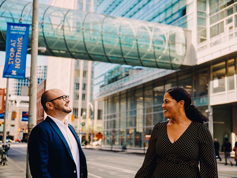 From left: Aaron Leibtag and Linda Maxwell