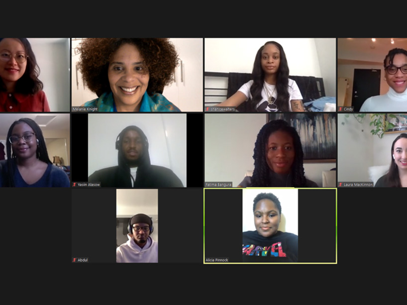 A virtual meeting with Black-identified students in Arts.