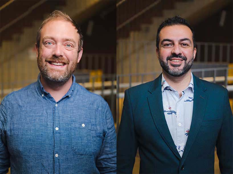 The two recipients of the Ryerson Massey Fellowship, Farzin Vejdani (right) and Dan Horner (left)) 