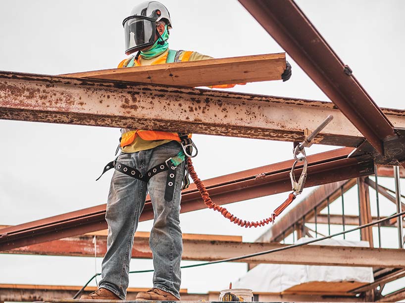 A person working on a construction site.