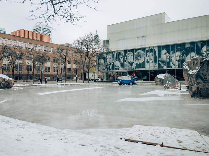 A zamboni on the ice at Lake Devo.