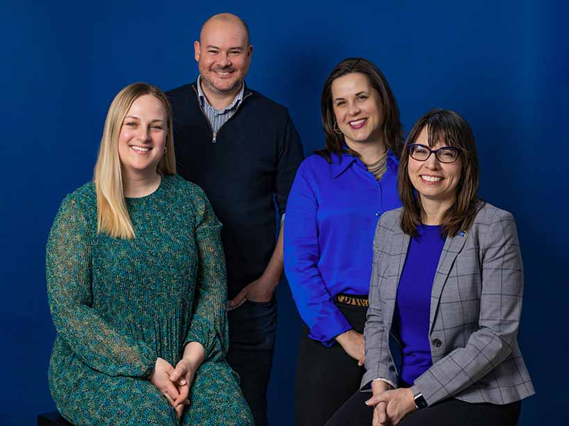 Karen Benner, Derek Flack, Katherine Greflund, and Johanna Vandermaas.