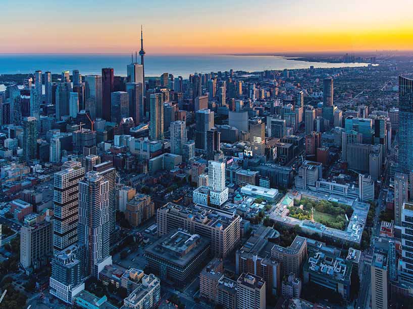 A view of the city of Toronto.