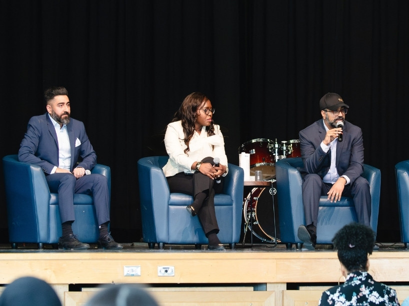 Dr. Tajinder Kaura (far left), Dr. Trudy McFarland (middle) and Dr. Jobin Varughese