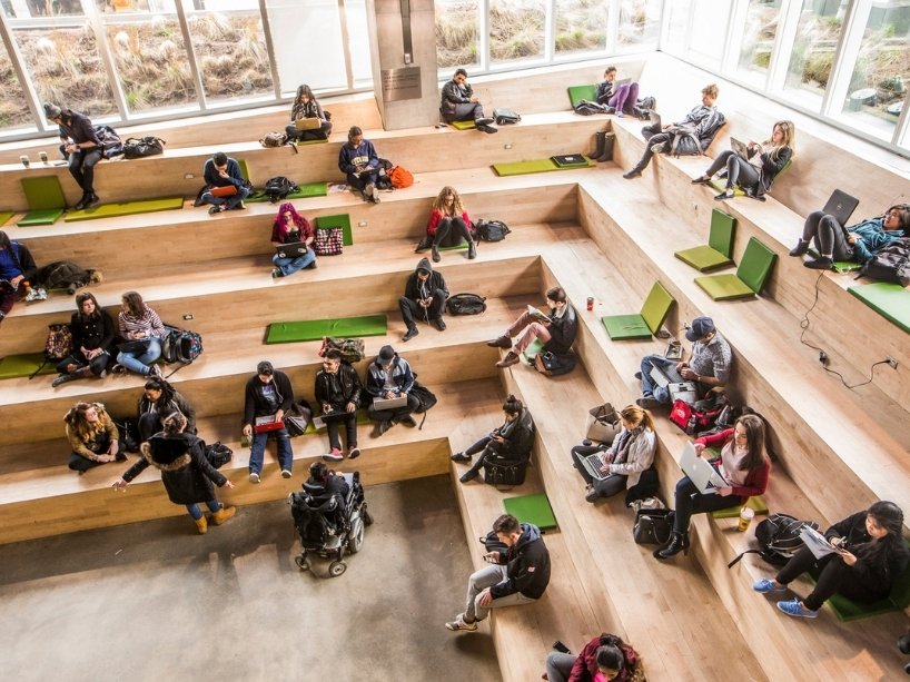 Students in the SLC.